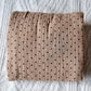 Muslin Swaddle, Soft brown with dots, 130x110cm