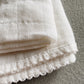 Muslin With Crochet Piping, White