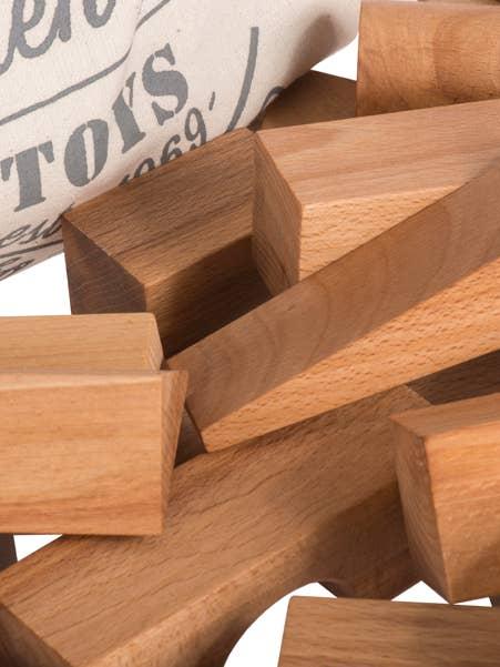 Natural blocks in sack XL - 50 pcs