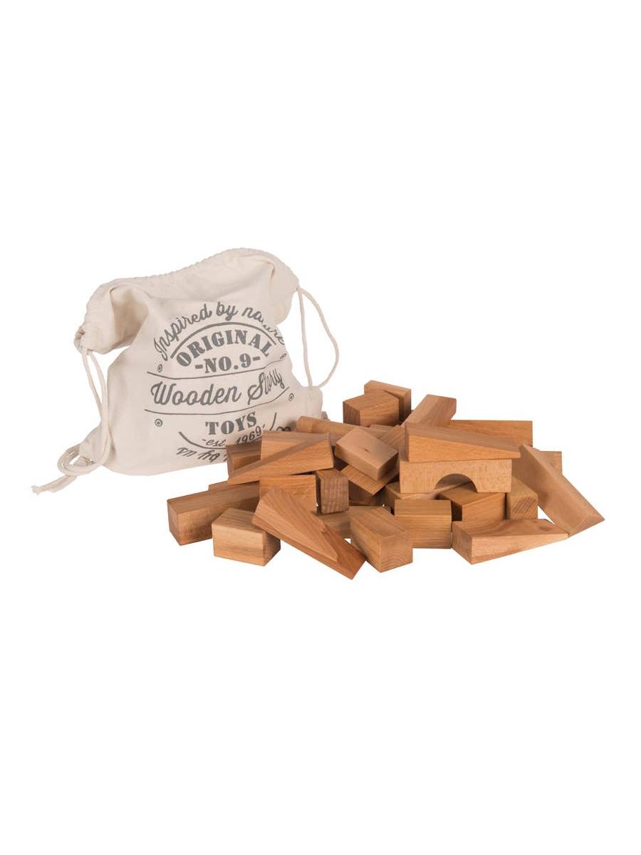 Natural blocks in sack XL - 50 pcs