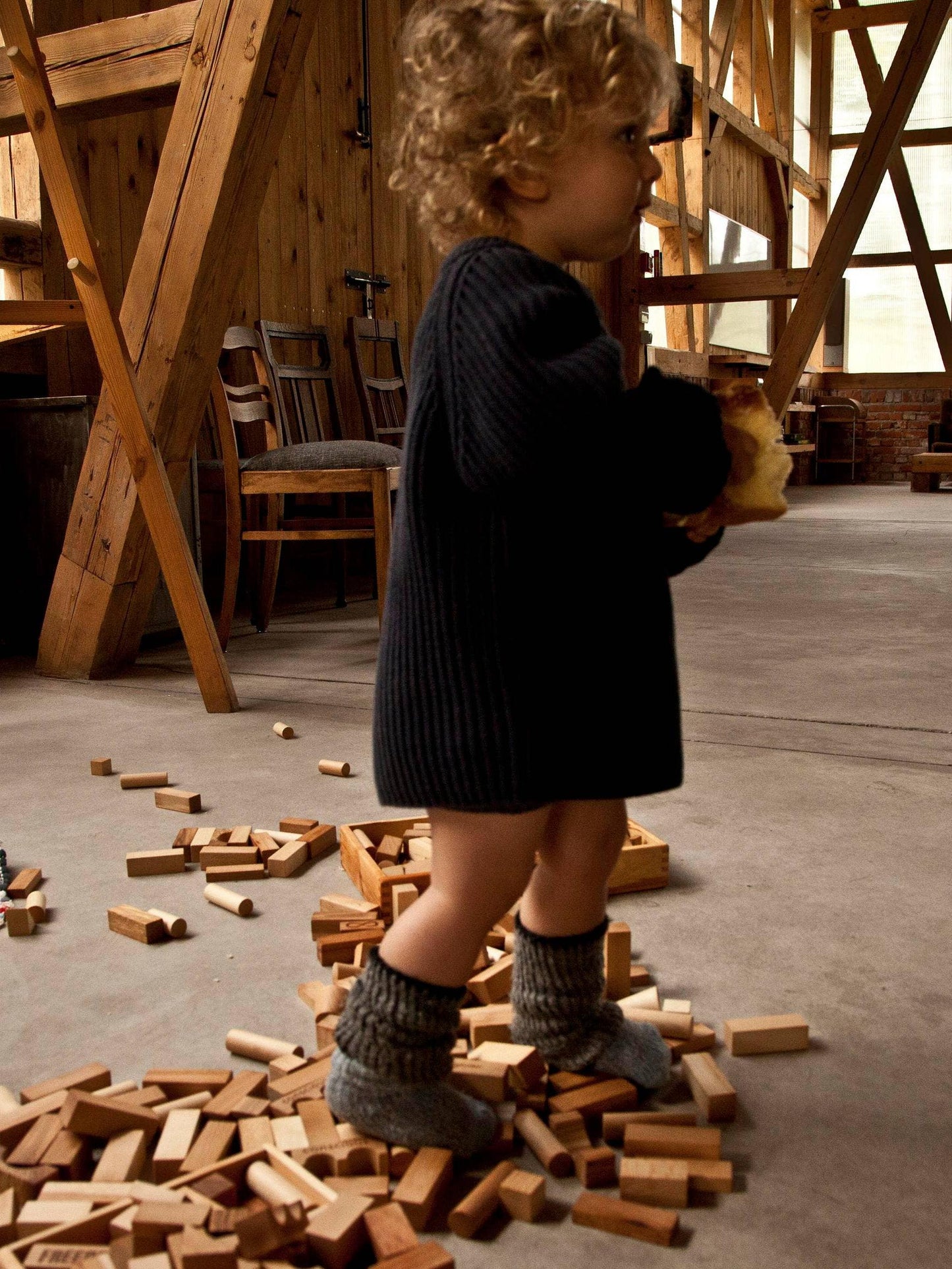 Natural blocks in tray - 30 pcs