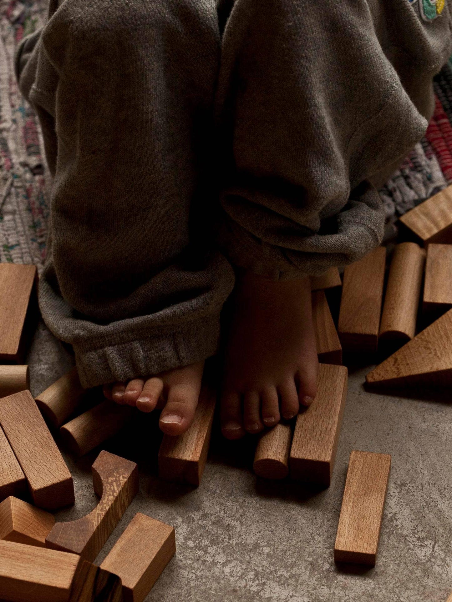 Natural blocks in tray - 30 pcs