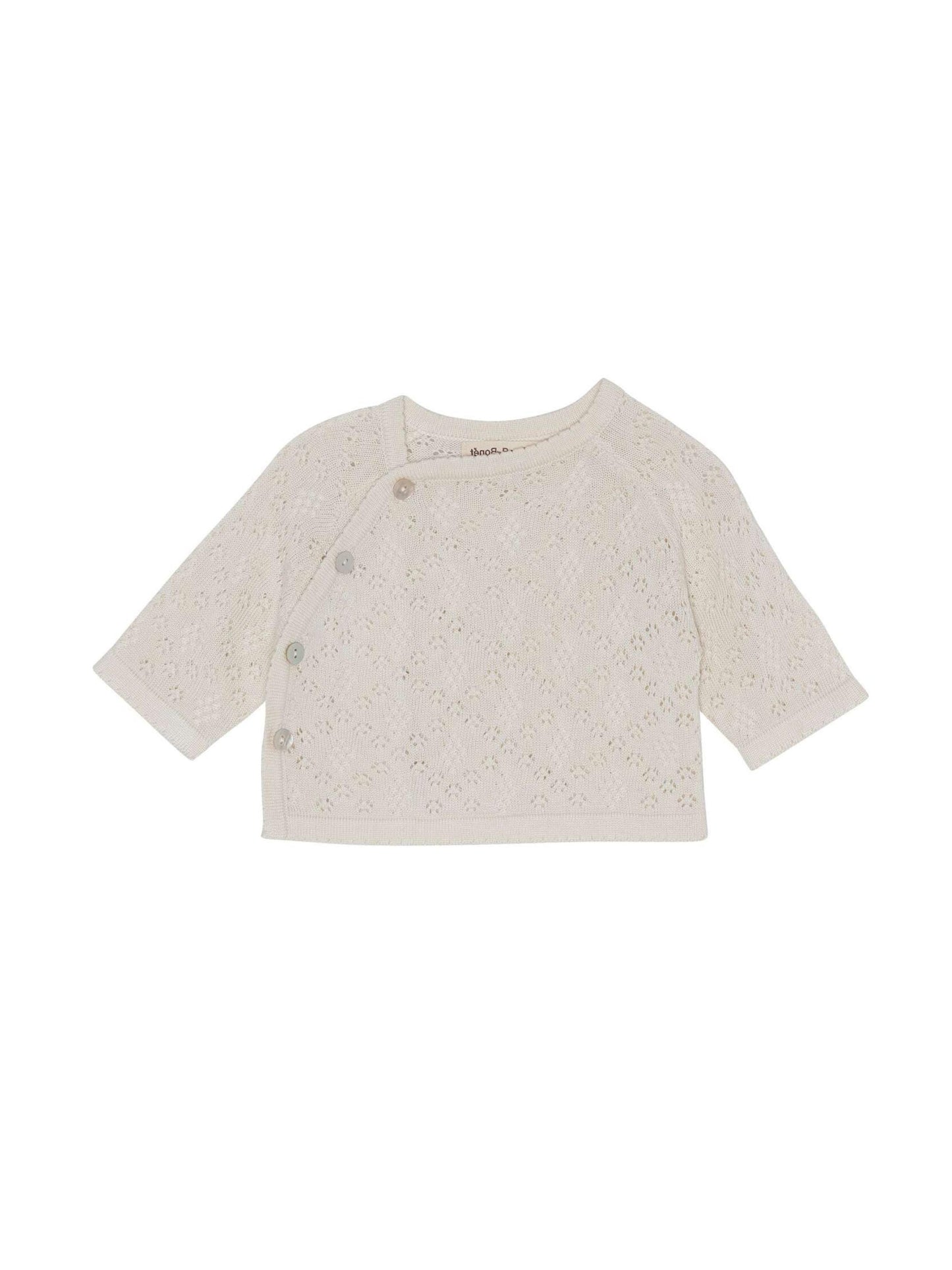 Noma Silk Wrap Cardigan, Pearl, Bonét Et Bonét & Organic