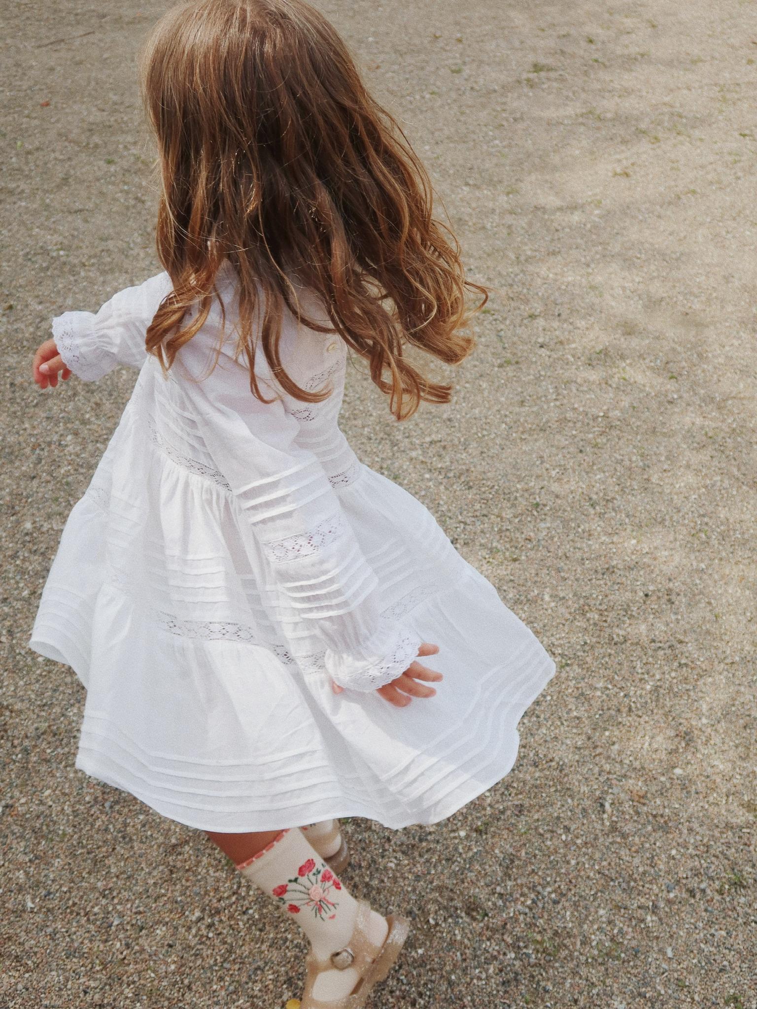 Orchid Dress, White, Organic