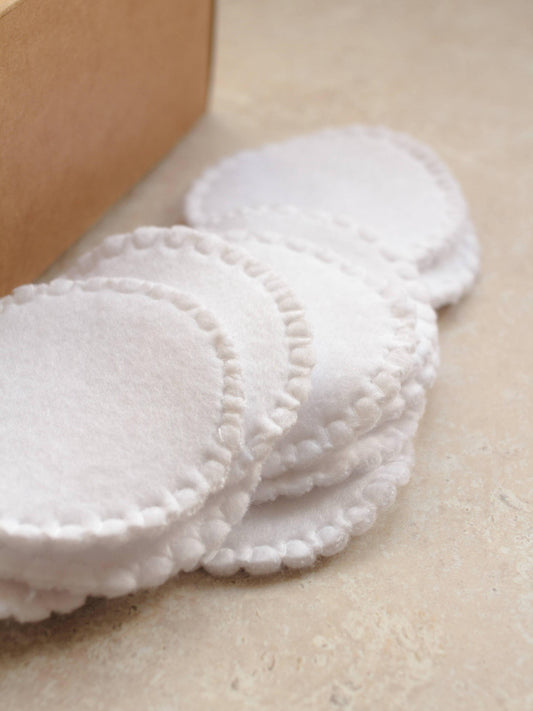 Organic Cotton Rounds, Natural White, Reusable