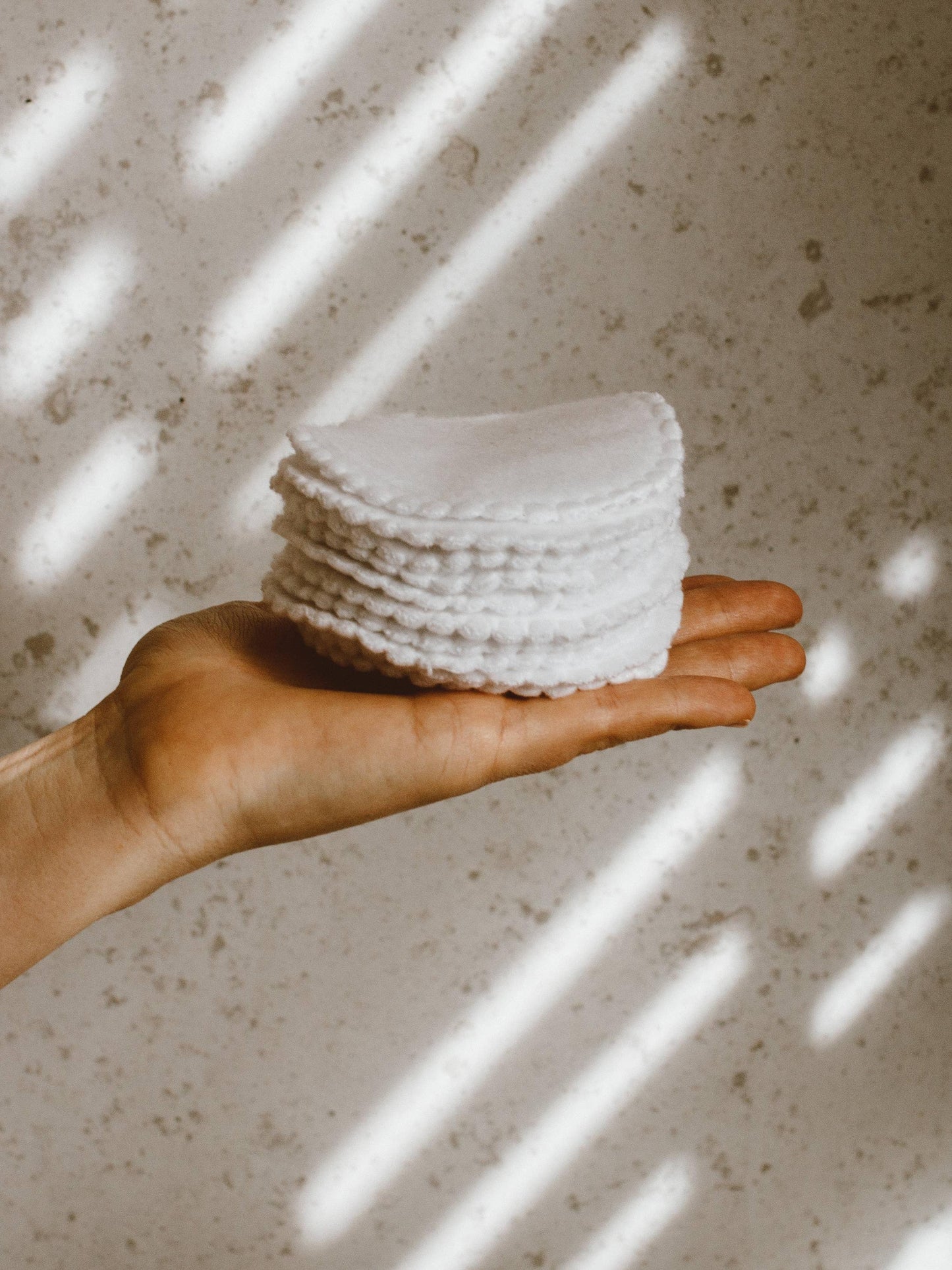 Organic Cotton Rounds, Natural White, Reusable