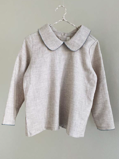 Oya Top, Birch Blue