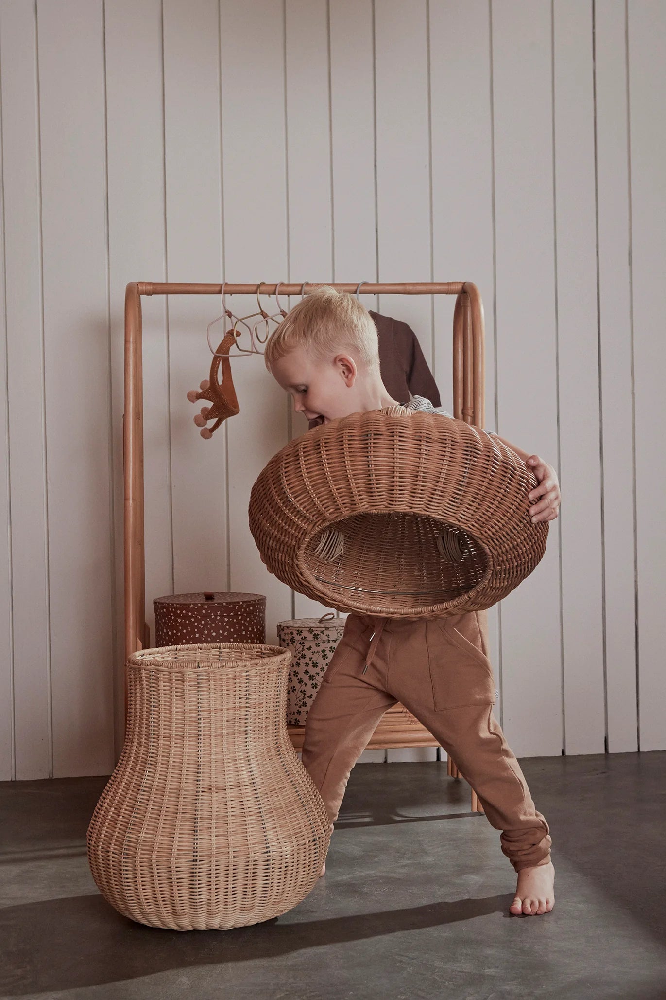 Oyoy, Mushroom Basket, Nature, 100% Rattan