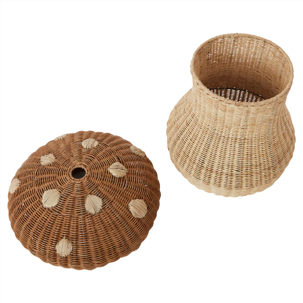 Oyoy, Mushroom Basket, Nature, 100% Rattan
