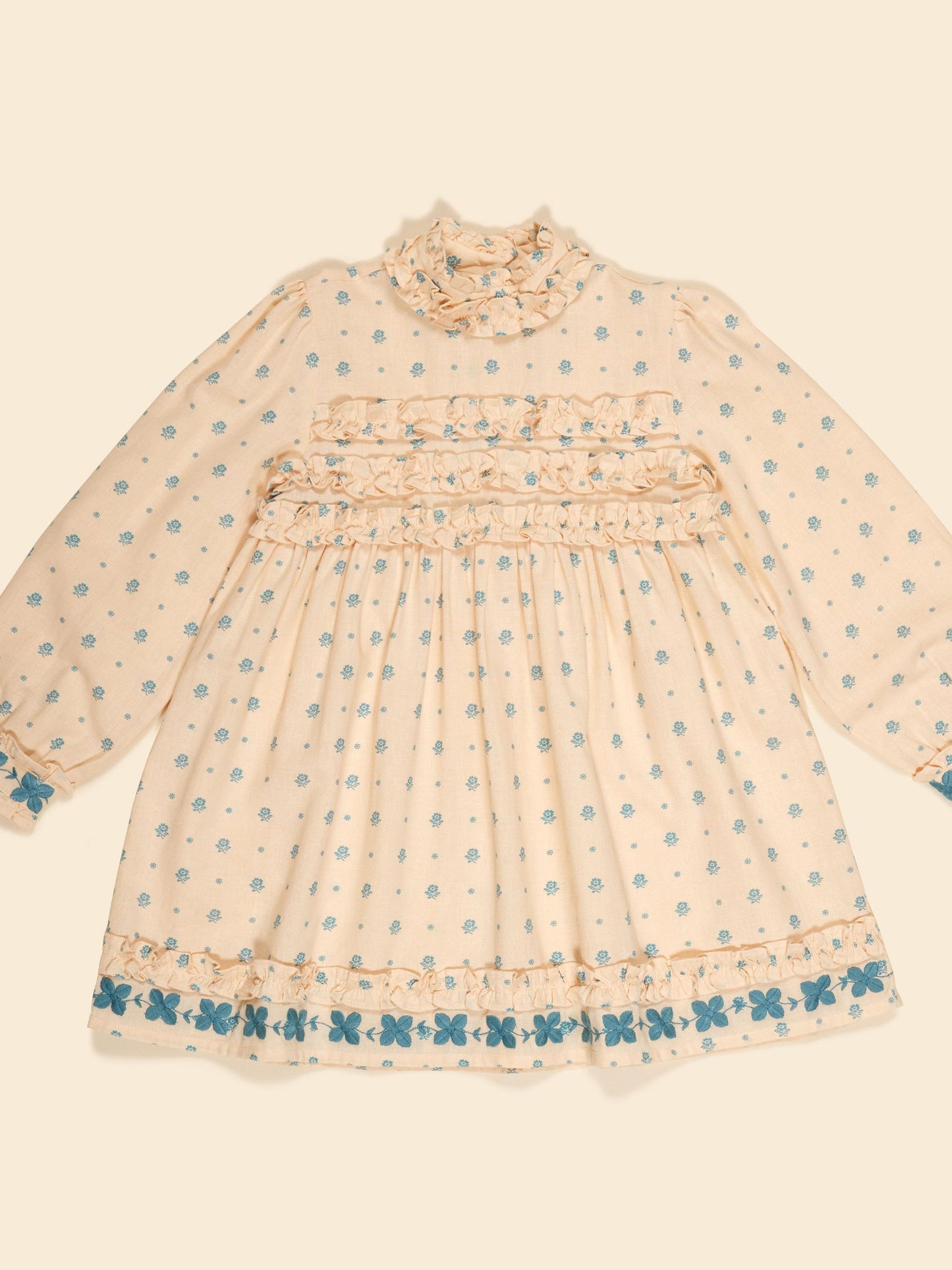 Pernille Dress, Meadow Calico, Cashew