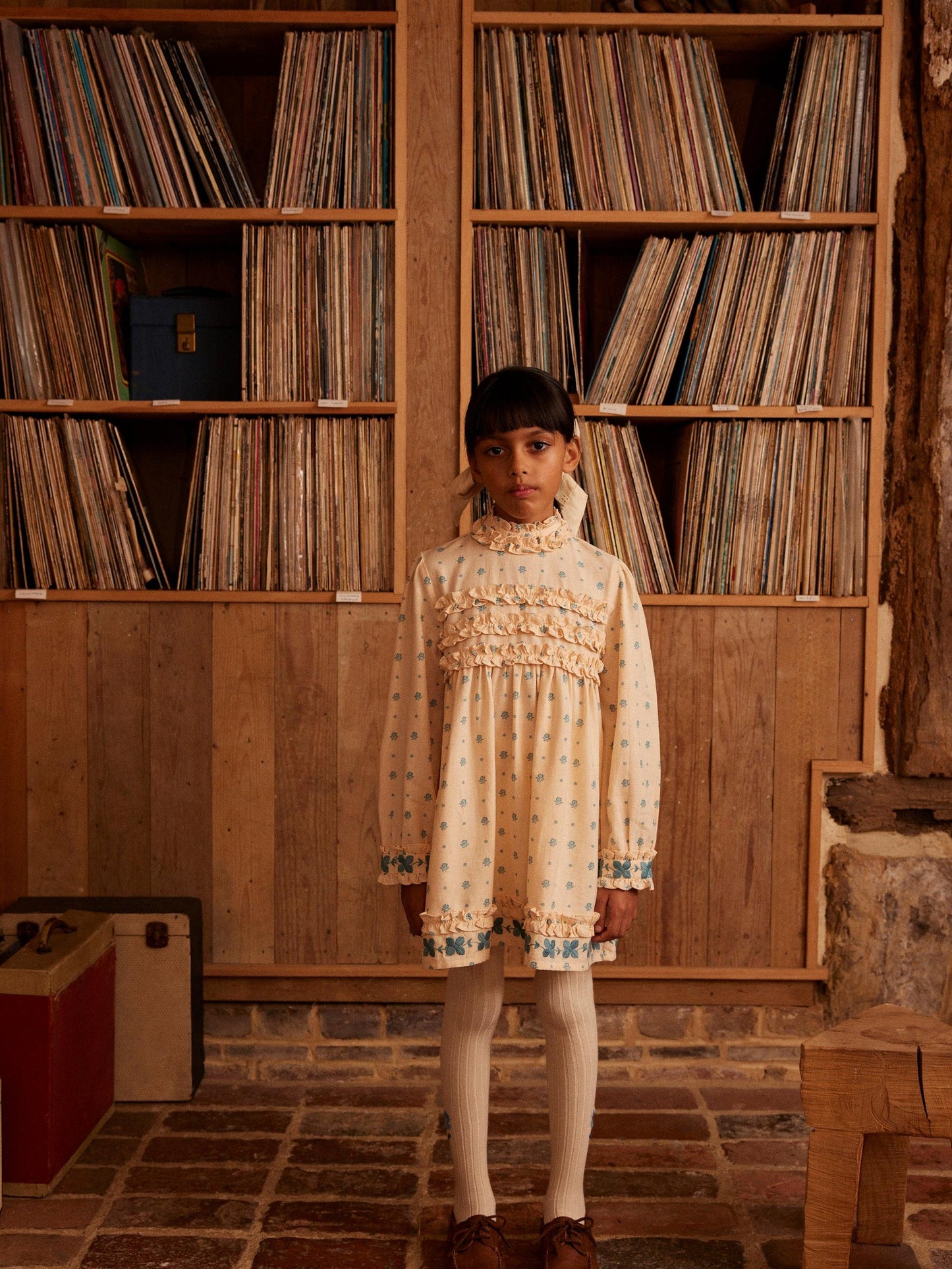 Pernille Dress, Meadow Calico, Cashew