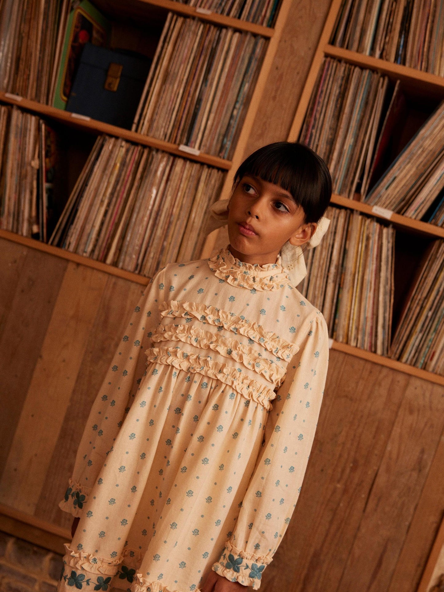 Pernille Dress, Meadow Calico, Cashew