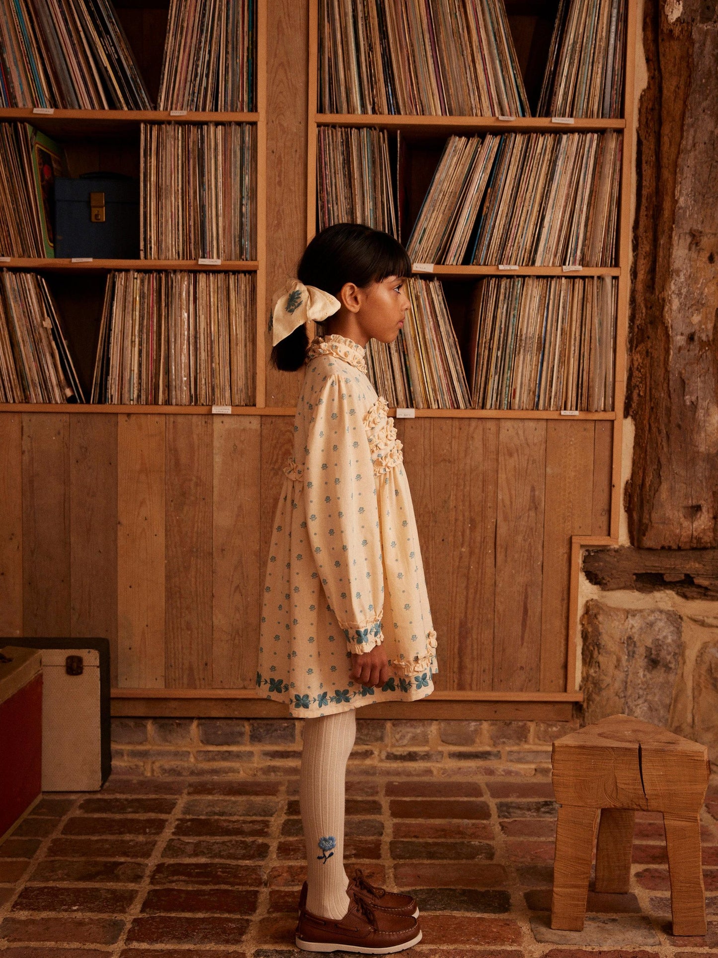 Pernille Dress, Meadow Calico, Cashew