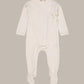 Pointelle Cross-Over Bodysuit, Cream