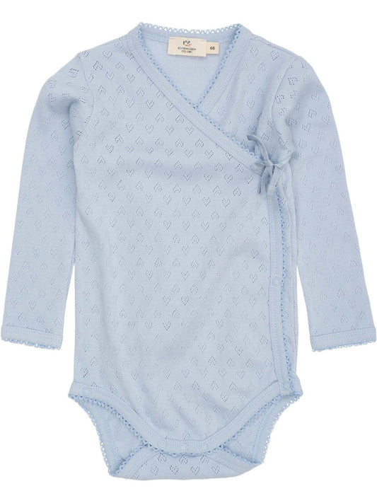 Body Crossover, Heart Pointelle, Dusty Blue