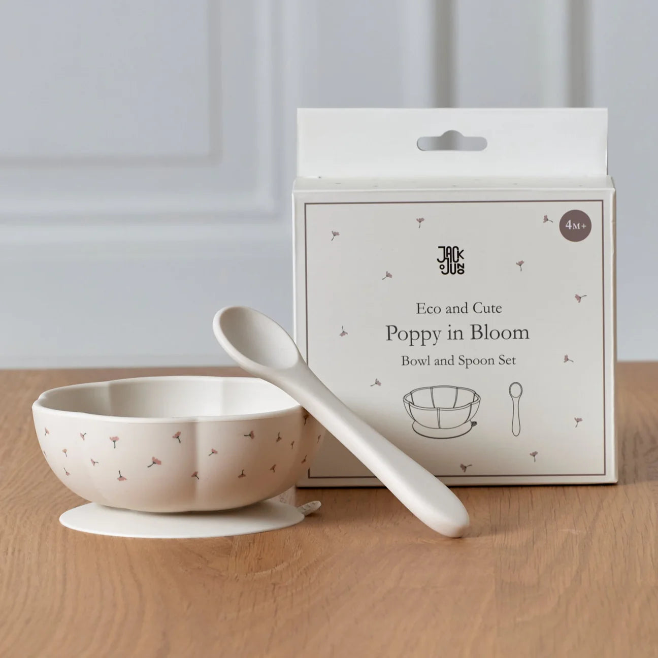 Jack o Juno, Poppy in Bloom Bowl & Spoon Set