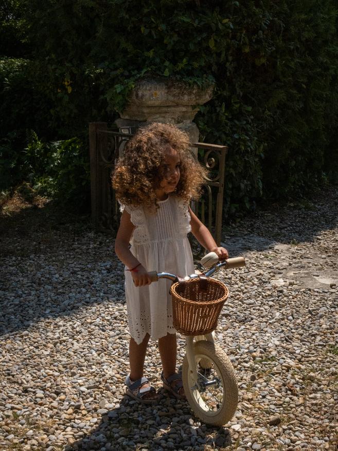 Posey Dress, White Broderie, Organic