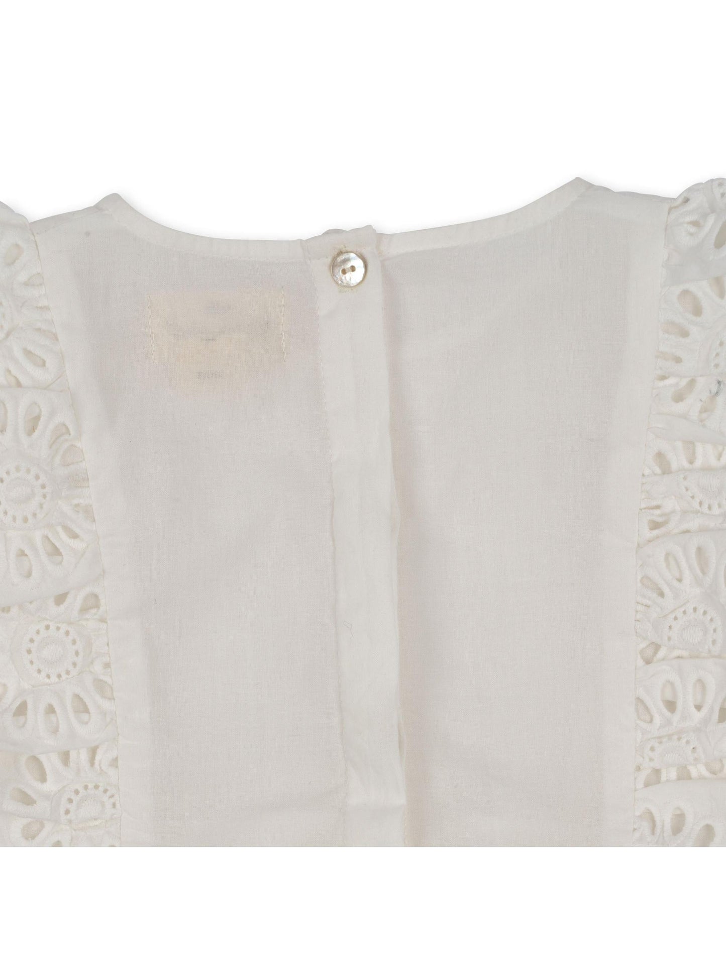 Posey Dress, White Broderie, Organic