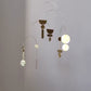 #1 Kinetic Brass Mobile, Small Wave Art, Handmade