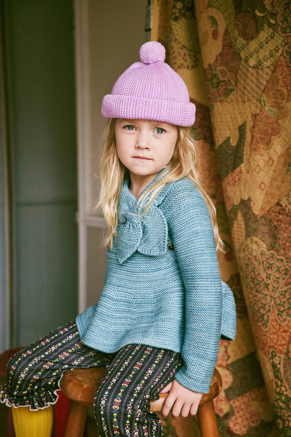 Misha & Puff, Kids Hat, Garter, Pink Lilac