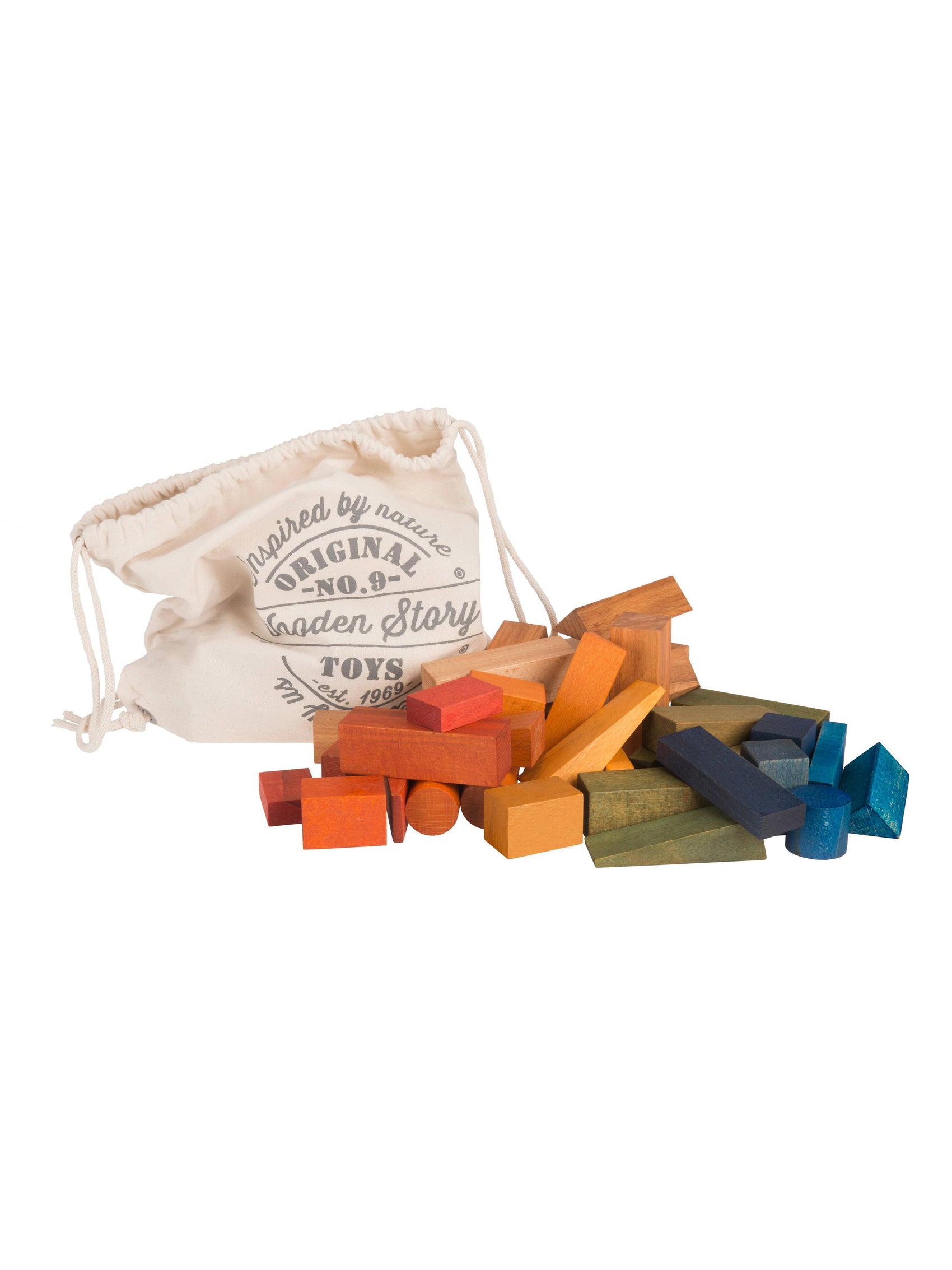 Rainbow blocks i sack XL - 50 pcs
