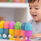Rainbow Wooden Eggs Set of 7 – Montessori & Waldorf Inspired Toy