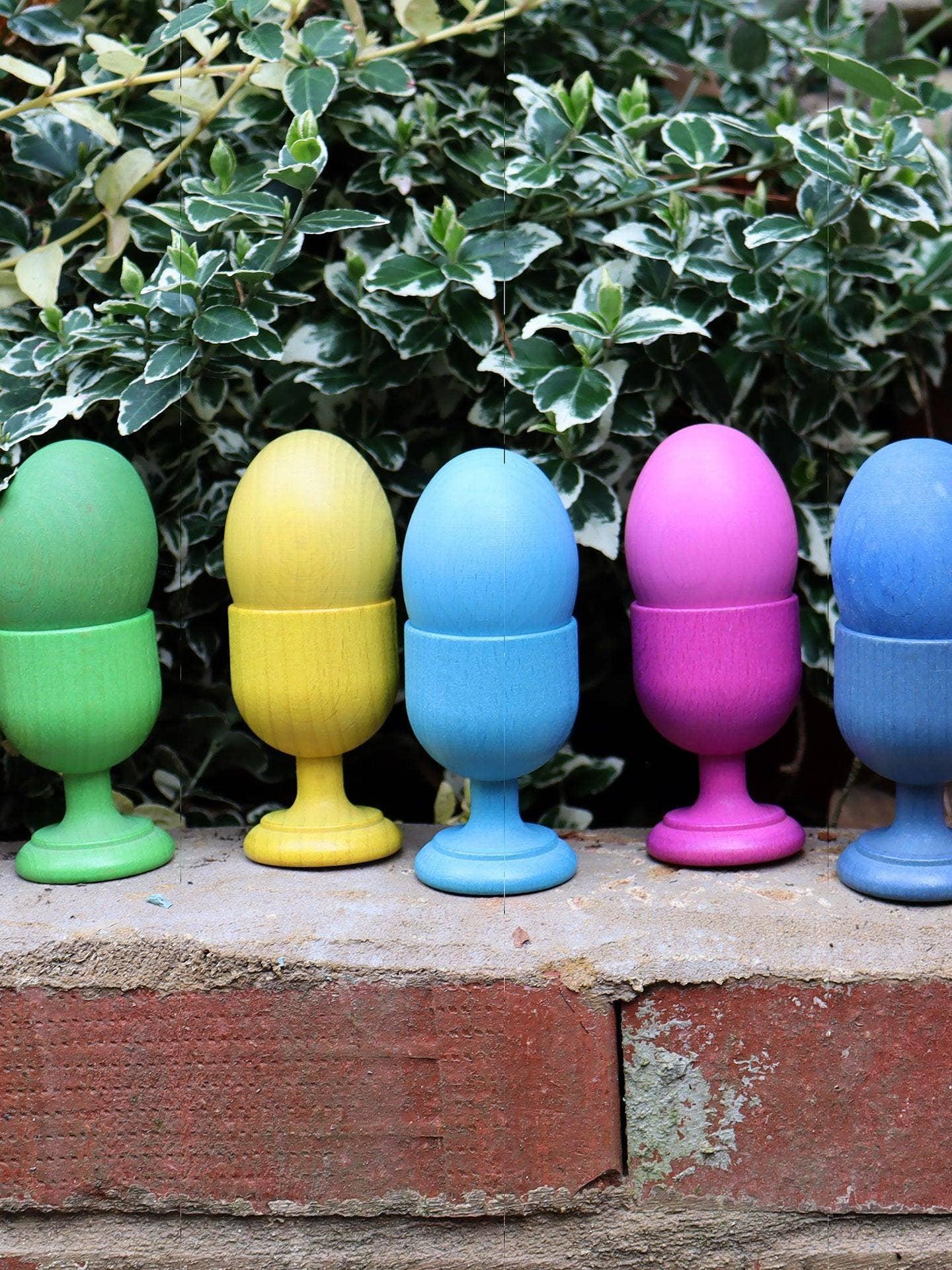 Rainbow Wooden Eggs Set of 7 – Montessori & Waldorf Inspired Toy