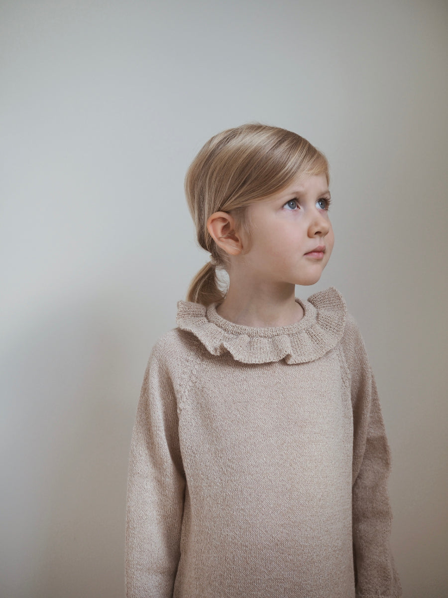 Ruffle Dress, Cream Twist,