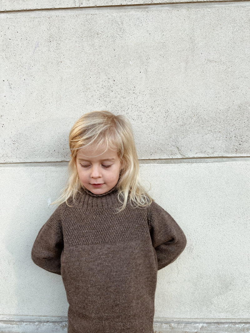 As We Grow, Sailor Sweater, Cedar (Brown), 100% Wool