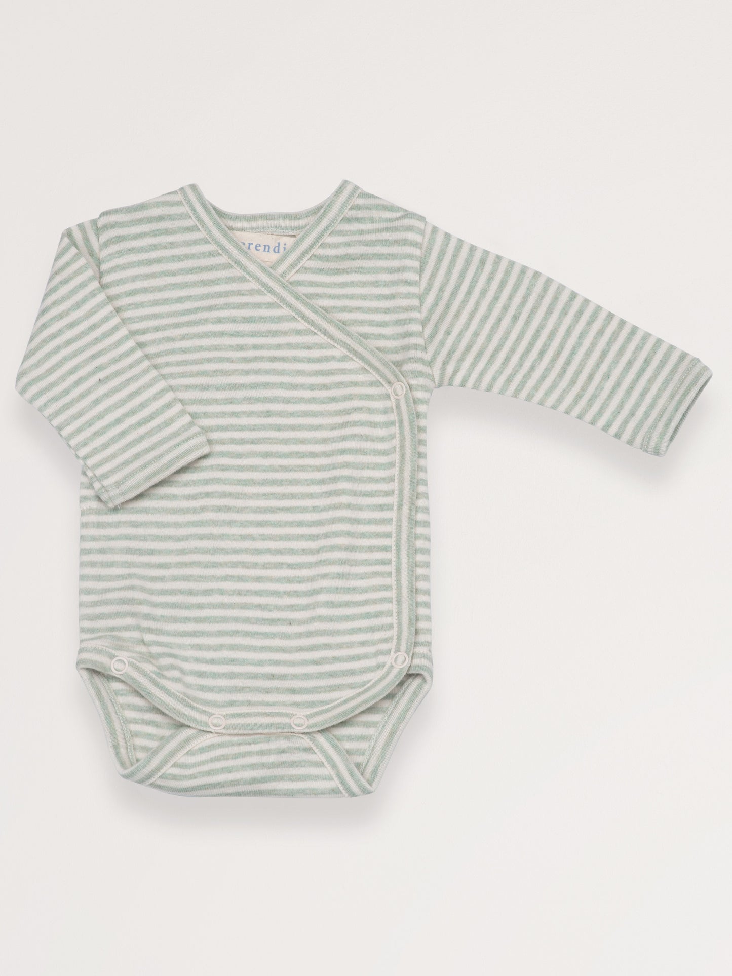 Serendipity, Newborn Wrap Body Stripe, Jade & Offwhite