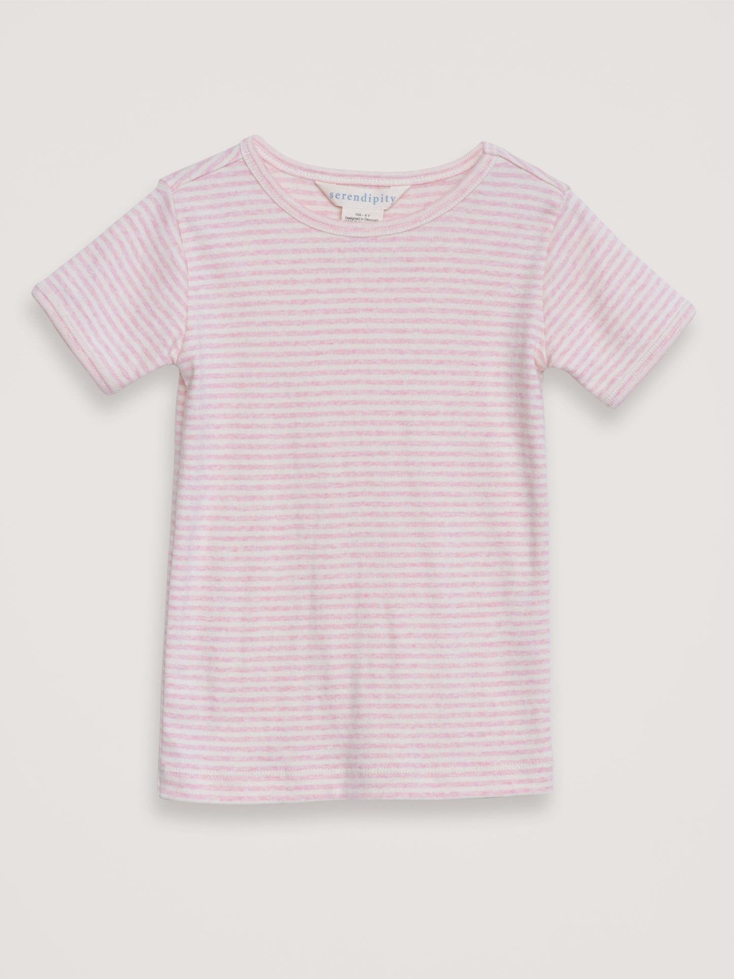 Serendipity, Kids T-Shirt Stripe, Rosebud & Offwhite