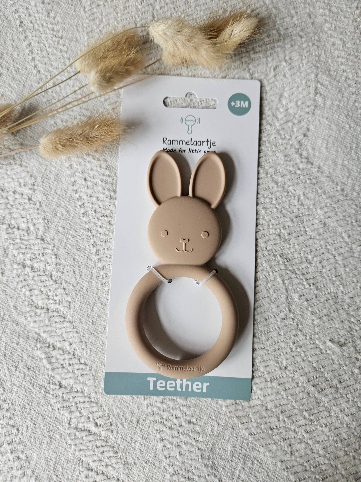 Silicone Teether, Bunny Shape, BPA Free & Safe