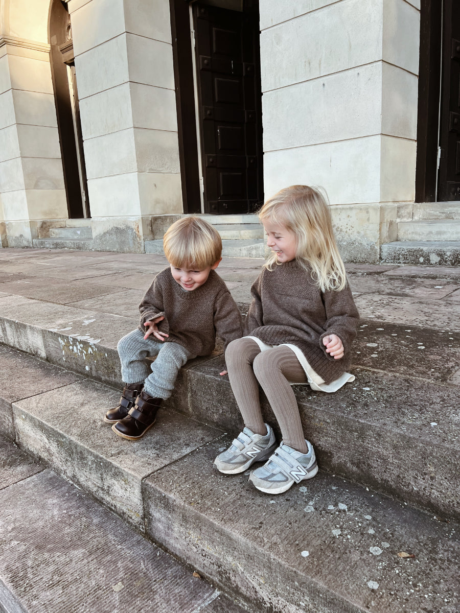 As We Grow, Simple Sweater, Cedar (Brown), 50% Baby Alpaca & 50% Merino Wool