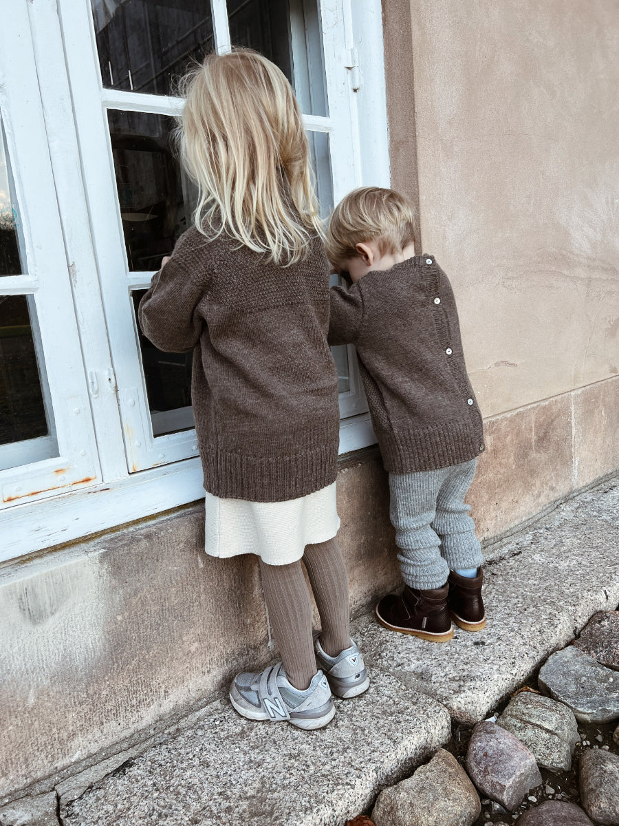 As We Grow, Simple Sweater, Cedar (Brown), 50% Baby Alpaca & 50% Merino Wool