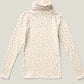 Snap Turtleneck, Calico Print, Rosewood.