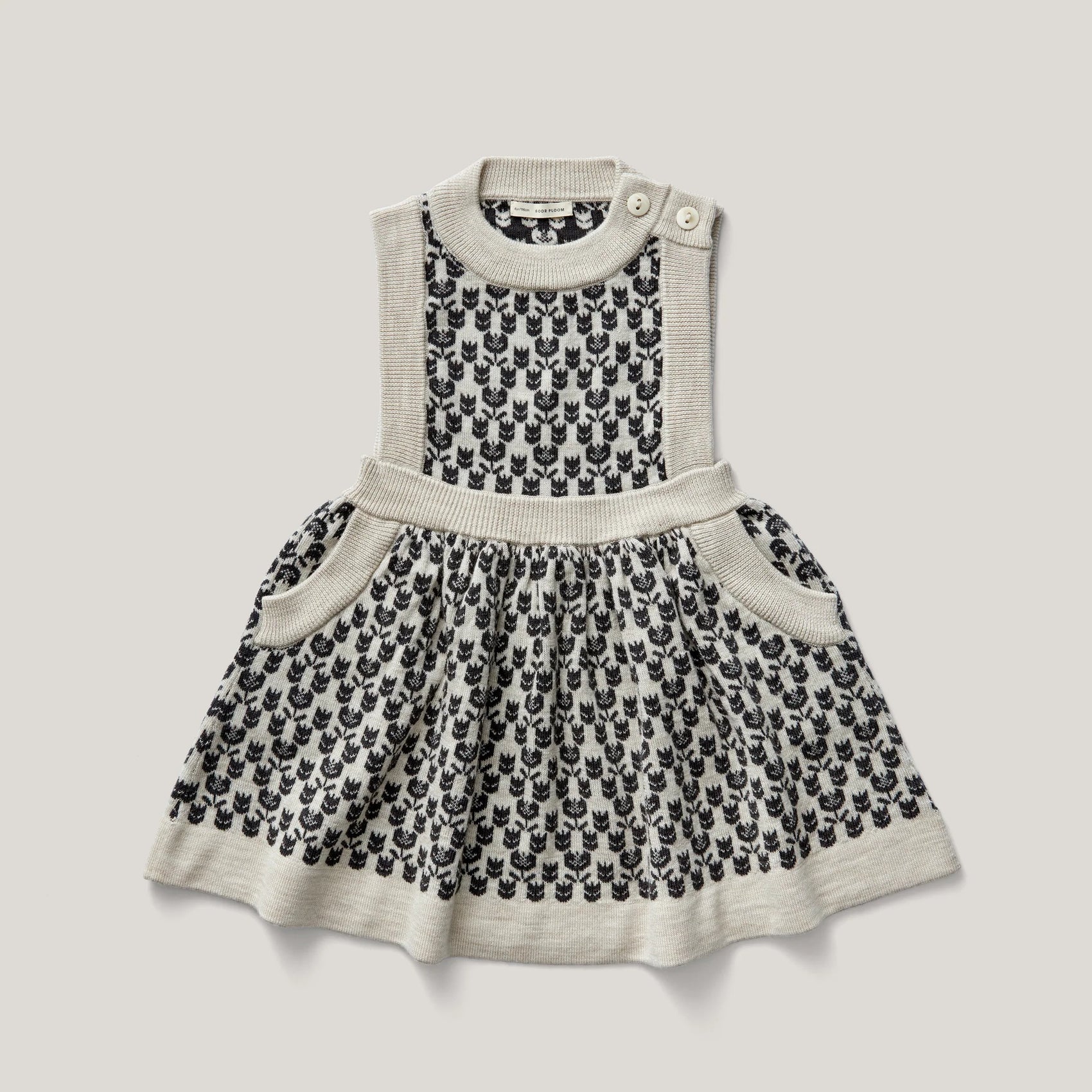 Soor Ploom, Girls Knit Wool Dress, Mathilda, Soot