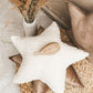 Star-Shaped Teddy Cushion, Cream