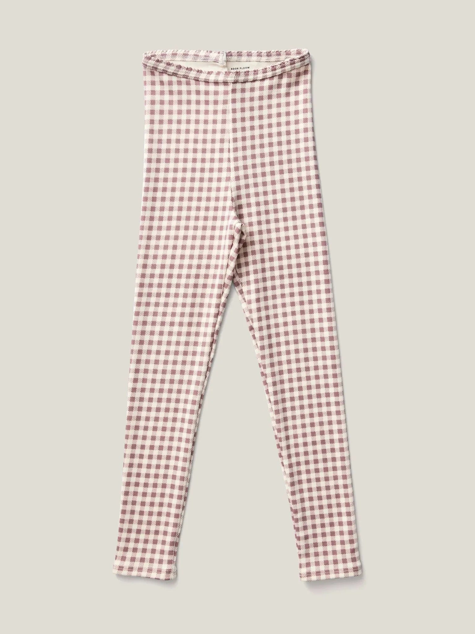 Stretch Leggings, Gingham Print, Cherry