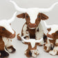 Texas Longhorn Highland Cream Brown Cow Plush Toy, 18cm