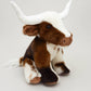 Texas Longhorn Highland Cream Brown Cow Plush Toy, 18cm