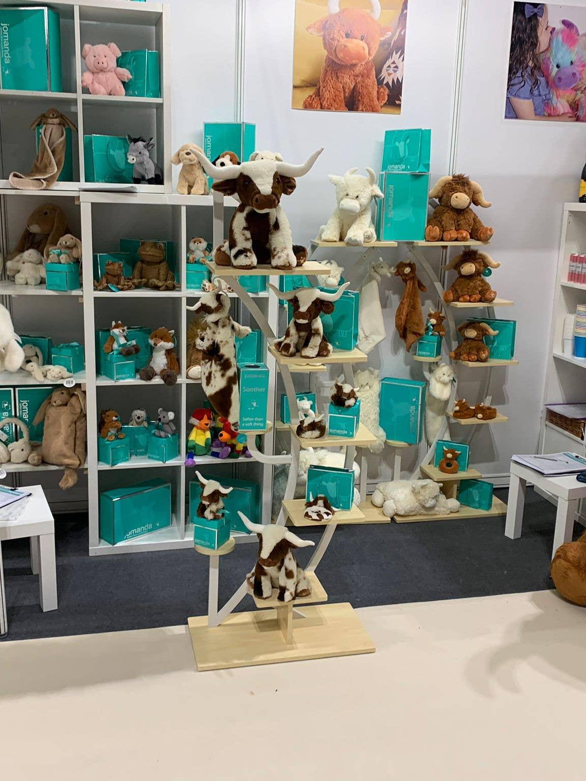 Texas Longhorn Highland Cream Brown Mini Soft Toy Cow