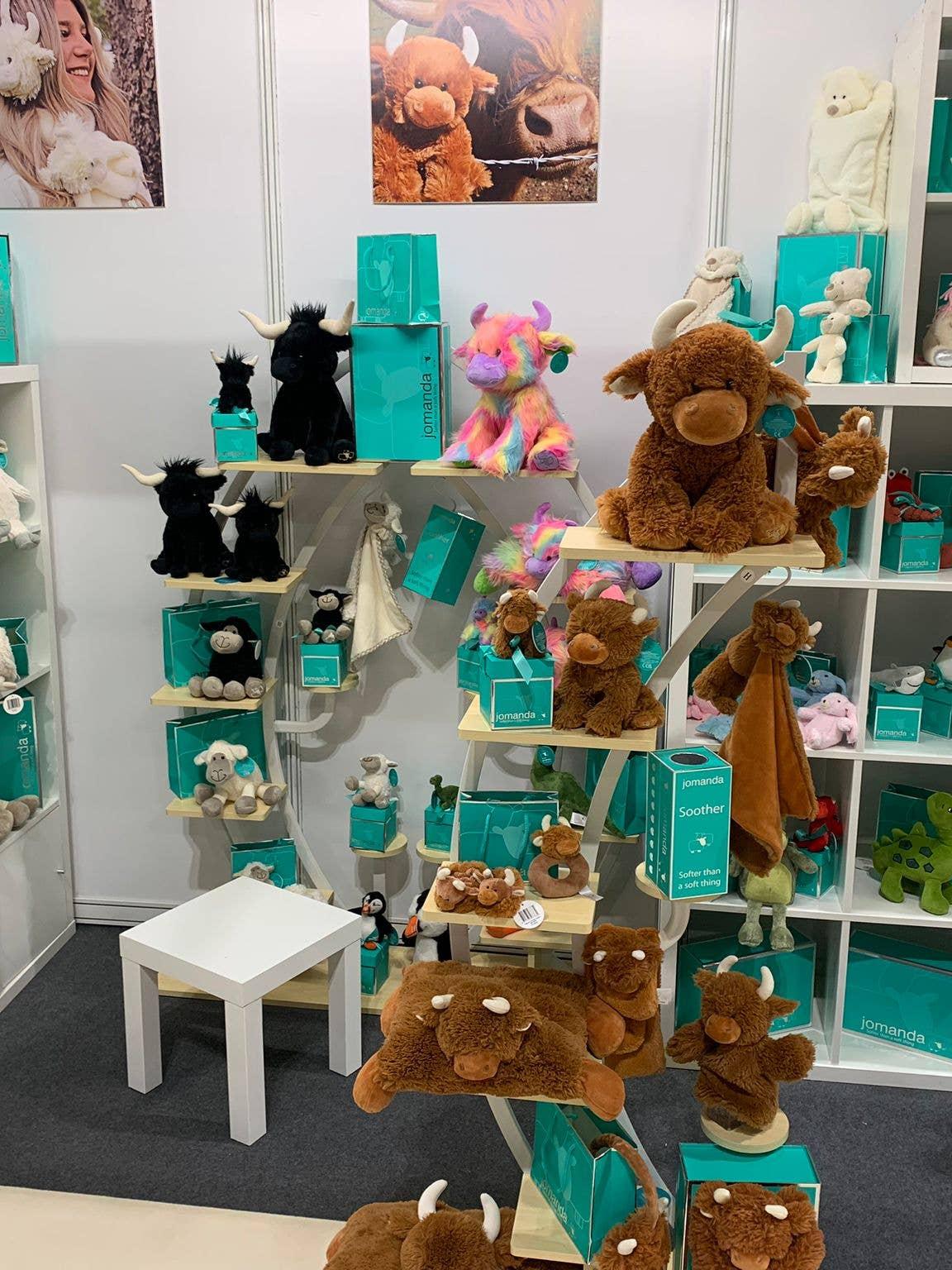 Texas Longhorn Highland Cream Brown Mini Soft Toy Cow