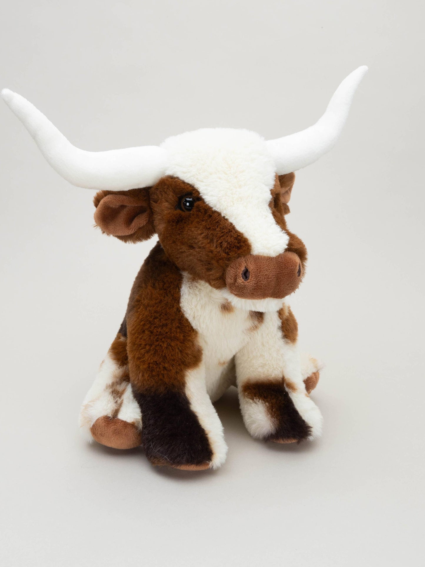 Texas Longhorn Highland Cream Large Brown Cow Soft Toy, 30cm