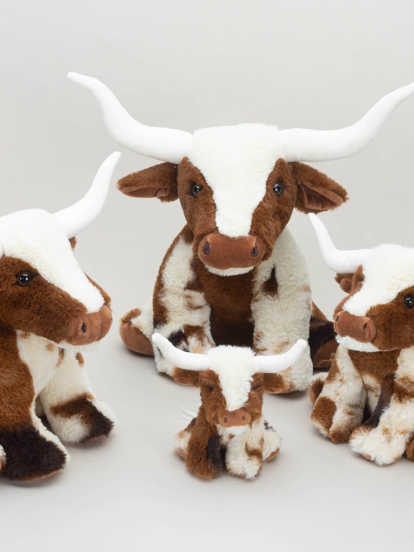 Texas Longhorn Highland Cream Large Brown Cow Soft Toy, 30cm