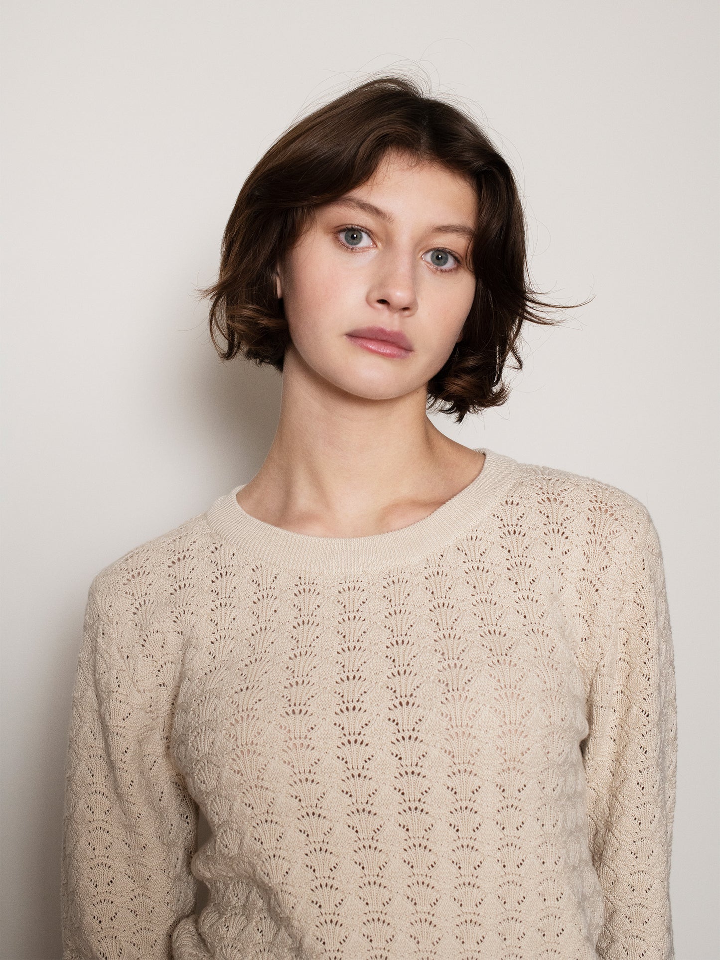 Texture Blouse, Oyster