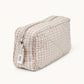 Toiletry Bag, Beige Gingham