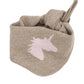 Unicorn Scarf, Beige Wool & Cashmere Blend – Unicorn Triangular Shawl
