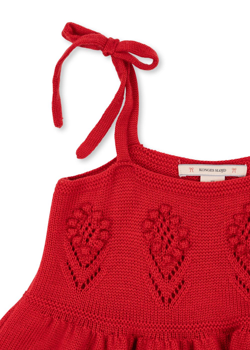 Konges Sløjd, Fiol Knit Dress, Barbados Cherry, 100% Merino Wool