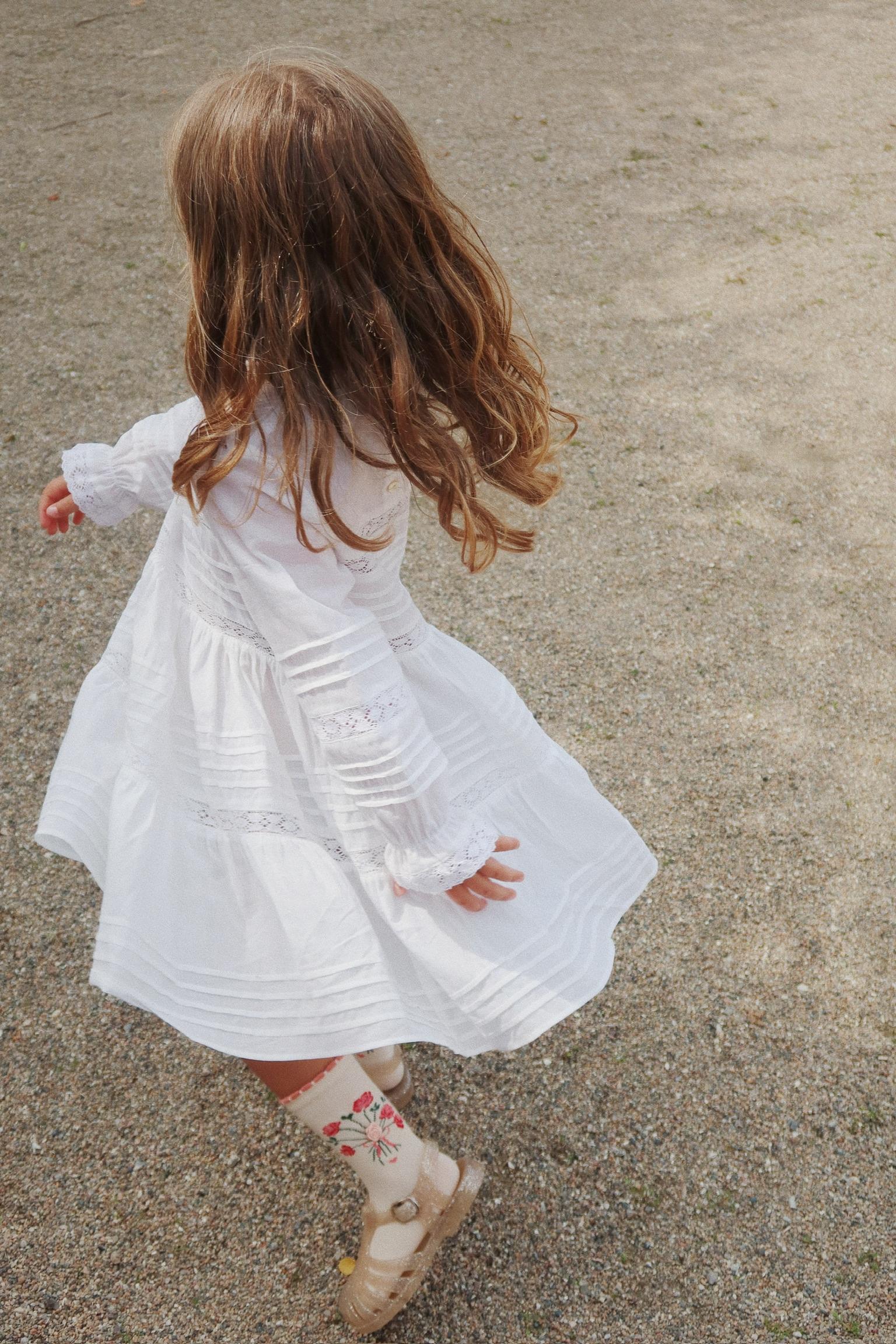 Orchid Dress, White, Organic