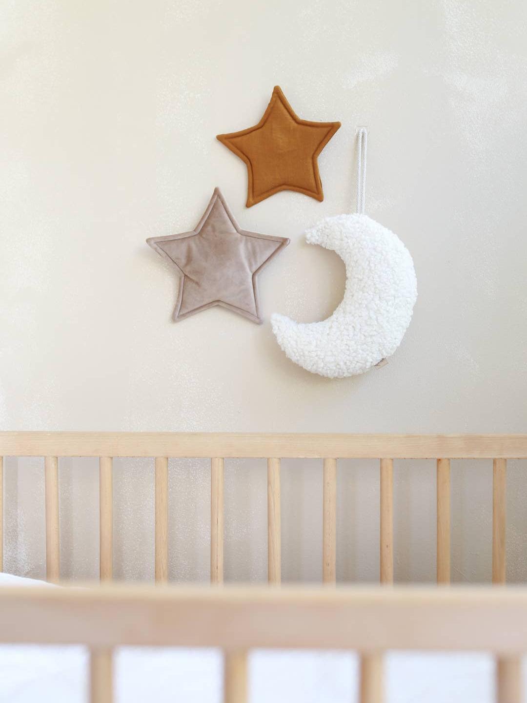 Wall Decoration, Teddy Moon, Cream